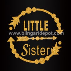 Little Sister Iron On Heat Transfers Glitter Vinyl